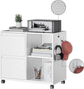 Storage Filing Cabinets Office Drawers White Rolling File Cabinet Printer Stand Lateral Mobile Under Desk Organizer Lateral Filing Cabinet with Wheels Adjustable Shelves Printer Table for Home Office