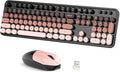 Dilter Wireless Keyboard and Mouse, Typewriter Full Size Keyboard with Number Pad and 2 in 1 USB Connected Mouse for Windows 7/8/10/11, Laptop, Desktop, PC, Computer