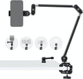 NEEWER 30" Articulating Magic Arm with Desk Super Clamp/Action Cam Mount/Phone Holder, Overhead Camera Mic Boom Stand, Compatible with GoPro iPhone DSLR Webcam Microphone Video Recording, UA056