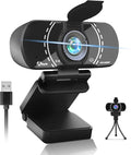 Akyta Webcam for PC, 1080P Webcam with Microphone/Tripod/Privacy Cover/Wide Angle 110°, Plug & Play USB Web Camera for Desktop Computer PC Laptop Mac Video Calling/Streaming/Zoom Conference ﻿