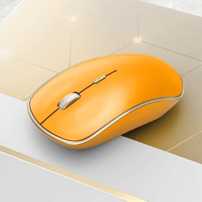 JOYACCESS J 2.4G Wireless Mouse, Soft Click, Silent Travel, 3200 DPI, 5 Adjustment Levels, for Laptop, Mac, PC, Notebook - Orange