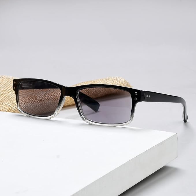 Eyekepper Vintage Reading Sunglasses for Men - 5 Pack Grey Tinted Lens Readers +1.75