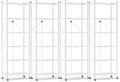 ALANNG 73.6 Inch Folding Bookshelf, 6 Tier Metal Bookcase and Bookshelves, Tall Shelves for Living Room Office Bedroom, Heavy Duty Book Shelve Free Standing Open (White, 4PACK)