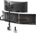 WALI Quad Monitor Mount for up to 49 inch Ultrawides on Top Bracket and 27 inch Screens on Lower Brackets, Extra Tall 4 Monitor Stand, Heavy Duty Monitors Arm up to 44 lbs (M004S-P), Black