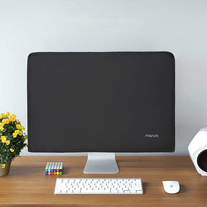 MOSISO Monitor Dust Cover 19,19.5,20,20.5,21 inch Anti-Static Dustproof LCD/LED/HD Panel Case Computer Screen Protective Sleeve Compatible with iMac 21.5 inch,19-21 inch PC,Desktop and TV, Black