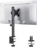 WALI Single Monitor Mount, Monitors Desk Mount, Single Monitor Arm Holds Screen Up to 32inch, 22lbs, Fully Adjustable Mount Designed for Home Office Application(M001S), Black