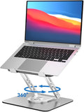 Laptop Stand for Desk Adjustable Computer Stand with 360 Rotating Base Ergonomic Laptop Riser Mount for Desk Foldable Protable Computer Desk Fits with MacBook Pro Air, Rectangle