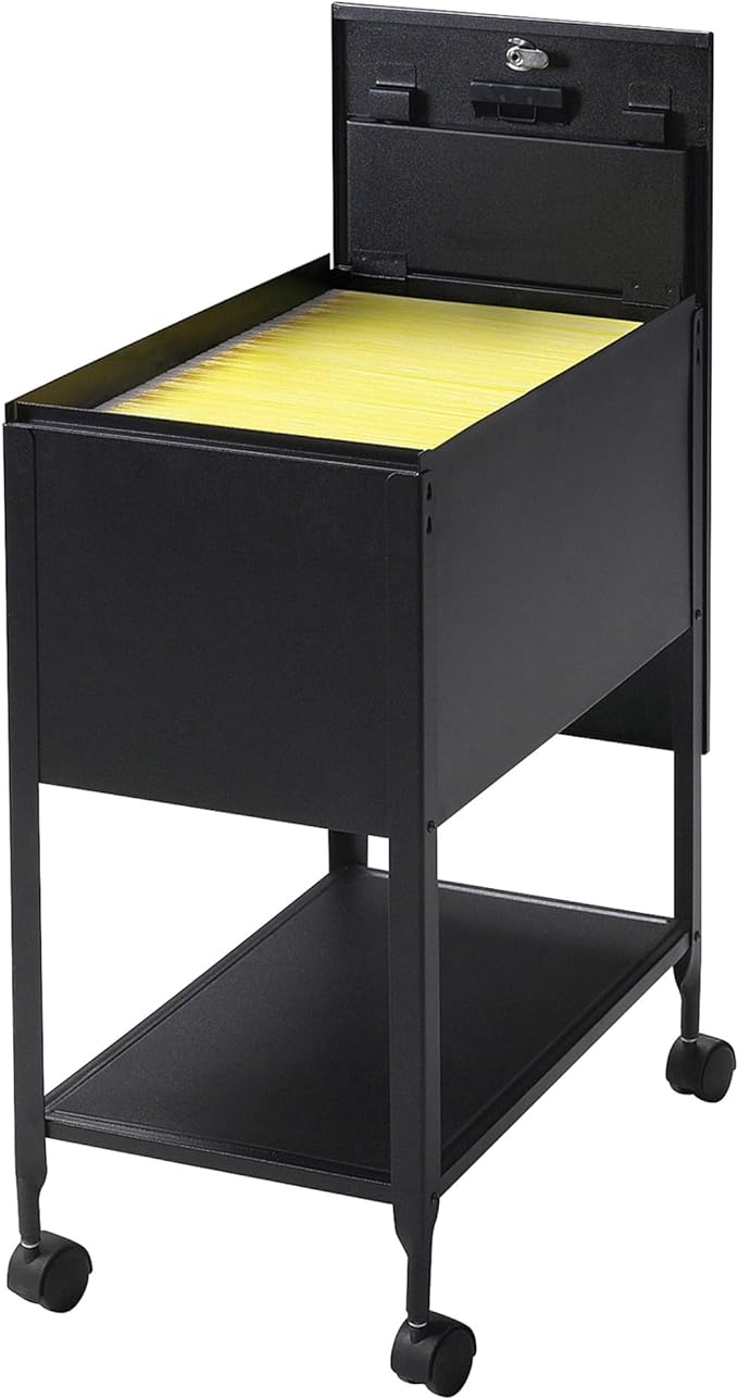 Lorell Standard Lock Mobile File Black 28.35" x 16.54" x 6.50"