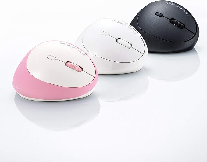SANWA 2.4G Wireless Ergonomic Mouse White, Vertical Optical Ergo Mouse Small Hands, Cordless Mice for Wrist Pain, 800/1200/1600 DPI, 5 Buttons, Compatible Mac, Windows, PC, Desktop