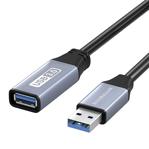 BlueRigger USB 3.0 Extension Cable 3FT (5 Gbps USB Extender Cord) - Short USB Extension Cable for Webcam, VR Headset, Printer, Hard Drive, Keyboard, Mouse