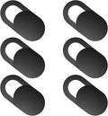 ZUCUCUC Laptop Camera Cover Slide, Camera Cover Slide, 6 Pack Ultra Thin Webcam Cover Slide for Laptop, Tablet, Desktop, PC, Smartphone, Protect Your Privacy and Security(Black)