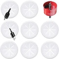 8 Pack TV Wire Hider for Wall, 1.97 Inch (50mm Hole) Cord Hider in Wall Cable Management Kit, Includes 8 Pass Throughs and 1 Hole Saw Drill Attachment Easy to Install