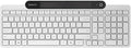 Lenovo 800 Self-Charging Bluetooth Keyboard, Uses Ambient Light for Charging, Bluetooth 5.1, Supports 3 Devices, Battery Free, Wireless, White