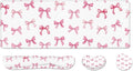 Desk Pad and Keyboard Wrist Rest, Large Mouse Pad + Keyboard Pad+Mouse Wrist Support, Non-Slip Desk Mat Protector for Office, Home 31.5×11.8 Inches Pink Bow