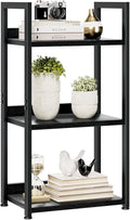 NUMENN Narrow Bookshelf, 3 Tier Bookshelves, Home Office Bookcase Shelf Storage Organizer, Free Standing Storage Shelving Unit for Bedroom, Living Room and Home Office, Black