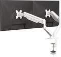 Suptek Dual Monitor Mount Stand-Height Adjustable Gas Spring Monitor Arm Desk Mount for 2 Monitor Screens 17 to 32 inches - Each Arm Holds up to 22lbs,White(MD8SPW)