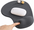 Office Mousepad with Gel Wrist Support - Ergonomic Gaming Desktop Mouse Pad Wrist Rest - Design Gamepad Mat Rubber Base for Laptop Computer -Silicone Non-Slip Special-Textured Surface (09Dark Grey)