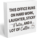 mmiishe Motivational Gifts for Women Funny Office Decorations for Work | Desk Decor for Coworkers Leader Women Cubicle Accessories for Office Meeting Rooms Wooden Box Sign for Birthday 5 x 5 Inches