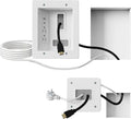 Mount-It! in-Wall TV Cable Management Kit with Recessed Power – Dual Outlet, USB-A and USB-C Ports, 9ft Cord, and Hand Saw – Easy, Safe Cable Management for Organized TV and Home Theater Setups
