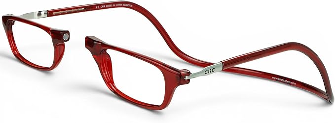 Clic Adjustable Front Connect Reader, 2.50 Strength, Red Frame