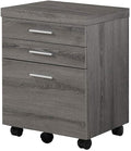 Monarch Specialties 3 Drawer File Cabinet - Filing Cabinet (Dark Taupe)