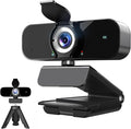 4K Webcam Camera for Computer, External Camera with Microphone, USB Plug&Play, Auto Low Light Correction, Privacy Cover, Tripod, Wide Angle for Meeting/Online Video/Zoom