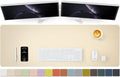 Large Desk Mat - 47.2"x 17" Non-Slip PU Desk Pad for Office and Home - Ideal for Large Mouse Pad and Desk Mats on Top of Desks(Beige)