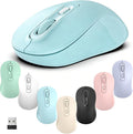 Wireless Mouse, 2026 New Model, Silent Click Ergonomic Design, Portable, 4 Buttons, Adjustable DPI (800/1200/1600), for Laptop/PC/Office (Blue)