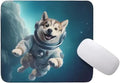 Mouse Pad Astronaut Dog in Space Mouse Pad Puppy floating in Space for Home Office Work Desk Computer Desktop Laptop for Dog Lovers (Siberian Husky)