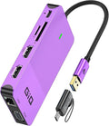 USB Docking Station GIQ USB C HUB USB 3.0 to Dual HDMI VGA Adapter Triple Display USB C Laptop Docking Station Dual Monitor HDMI Splitter Extender Compatible with MacBook M1 M2 M3 M4 M5 USB Dock