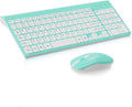 cimetech Wireless Keyboard and Mouse Combo, Compact Full Size Wireless Keyboard and Mouse Set 2.4G Ultra-Thin Sleek Design for Windows, Computer, Desktop, PC, Notebook, Laptop - Blue