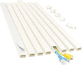 Yecaye Cord Hider, 113in Medium Cord Covers for Wires on Wall, Cord Organizer for 2-3 Wires, Easy Install Cable Management Kit, TV Cable Hider for Home Office, W0.95in H0.55in, Beige