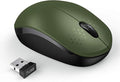 seenda Wireless Mouse for Laptop, 2.4G Noiseless Mouse with USB Receiver - Optical Tracking Portable Computer Mice for Chromebook, PC, Tablet, Windows System, 24 Months Battery Life - Green & Black