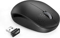 seenda Wireless Mouse for Laptop, 2.4G Noiseless Mouse with USB Receiver - Optical Tracking Portable Computer Mice for Chromebook, PC, Tablet, Windows System, 24 Months Battery Life - Black