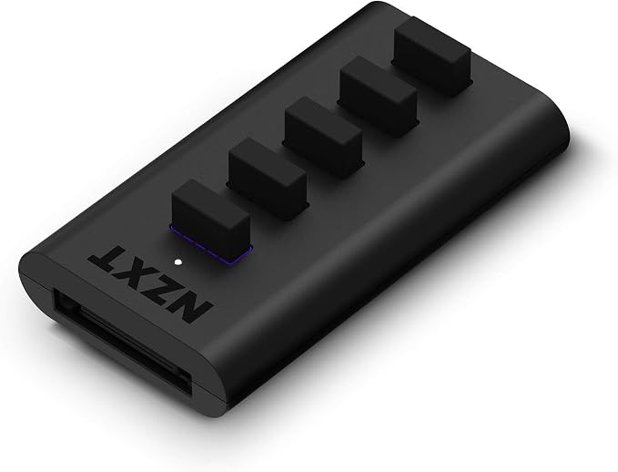NZXT Internal USB Hub 3 - Expands 4 USB 2.0 Ports - Sleek Multifunctional Design - SATA Power Connection - Plug and Play