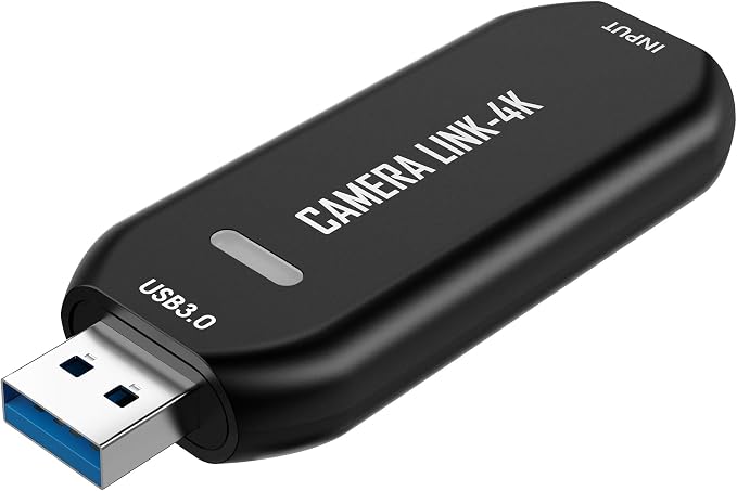 VIXLW Cam Link 4K – External Capture Card for DSLR Camcorder ActionCam as Webcam, HDMI to USB 3.0, Meet/Stream/Record in 4K60/1080p120, Easy Connect for OBS/Zoom, Windows/Mac