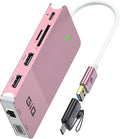USB Docking Station GIQ USB C HUB USB 3.0 to Dual HDMI VGA Adapter Triple Display USB C Laptop Docking Station Dual Monitor HDMI Splitter Extender Compatible with MacBook M1 M2 M3 M4 M5 USB Dock