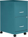 Lorell LYS SOHO File/File Mobile Cabinet, Teal