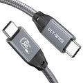 ULT-WIIQ 6.6FT USB C to USB C 3.2 Gen 2 x 2 Video Cable for Portable Monitor, 4K@144/120/60Hz 8K Display Cable, 20Gbps Data Transfer, PD 3.1 240W Fast Charging, for iPhone 17, MacBook, SSD, CarPlay