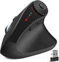 SABLUTE MAM51 Ergonomic Mouse Wireless with Side Scroll Wheel, Bluetooth Mouse with 4000 DPI, 8 Buttons Office Wireless Computer Mouse, Small to Medium Sized Hands Vertical Mice for PC and Desktop