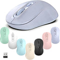 Wireless Mouse, 2026 New Model, Silent Click Ergonomic Design, Portable, 4 Buttons, Adjustable DPI (800/1200/1600), for Laptop/PC/Office (Violet)
