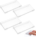 4 Pack Acrylic Computer Keyboard Stand, Clear Tilted Ergonomic Keyboard Tray Riser Holder for Office Desk, Home Use