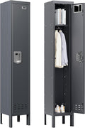 BUTISOW Metal Lockers - 66" Height Steel Lockers for Employees with Door Storage Locker with Card Slot for Employees Gym School Home Office Garage - Assembly Required