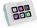 Mini Stream Controller Deck, Gaming Streaming Macro Pad Keypad, Shortcut Keyboard with 6 Programmable LCD Keys, Customizable Icons & RGB Light, USB Soundboard for Video Editing, OBS, PC, Mac