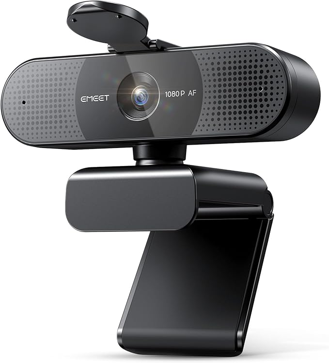 EMEET 2024 Upgraded C960 Webcam for PC, Autofocus, 1080P HD, 73° View Angle, Computer Camera w/Privacy Cover and Microphone, Plug and Play USB Webcam for Video Calling/Zoom/Teams/Google Meet