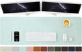 Distressed Leather Desk Mat - Non-Slip PU Desk Pad for Office and Home - Desk Organization and Accessories - Ideal for Large Mouse Pad and Desk Mats on Top of Desks(Mint Green,47.2"x 17")