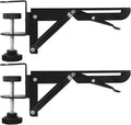 Angoily Foldable Keyboard Hand Support Bracket with Clamp Adjustable Desktop Extension Board 9.84X4.13X1.77In for Home Office Desk Keyboard Tray