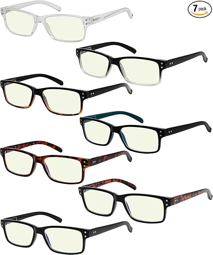 Eyekepper 7-pack Blue Light Blocking Glasses for Men