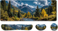 Desk Pad and Keyboard Wrist Rest, Large Mouse Pad + Keyboard Pad+Mouse Wrist Support, Non-Slip Desk Mat Protector for Office, Home 31.5×11.8 Inches Fall Forest