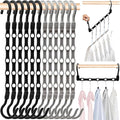12 Pack College Dorm Room Essentials for Girls Guys, Closet Organizers and Storage, Stronger Space Saving Hangers Clothes Hanger with 5 Holes Closet Storage for Heavy Clothes,Magic Home Organization